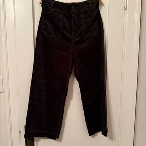 Maeve Cropped Colette Corduroy Pants - Dark Green